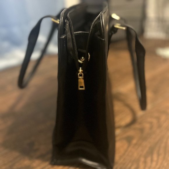 Black Leather Work Bag - Picture 1 of 3